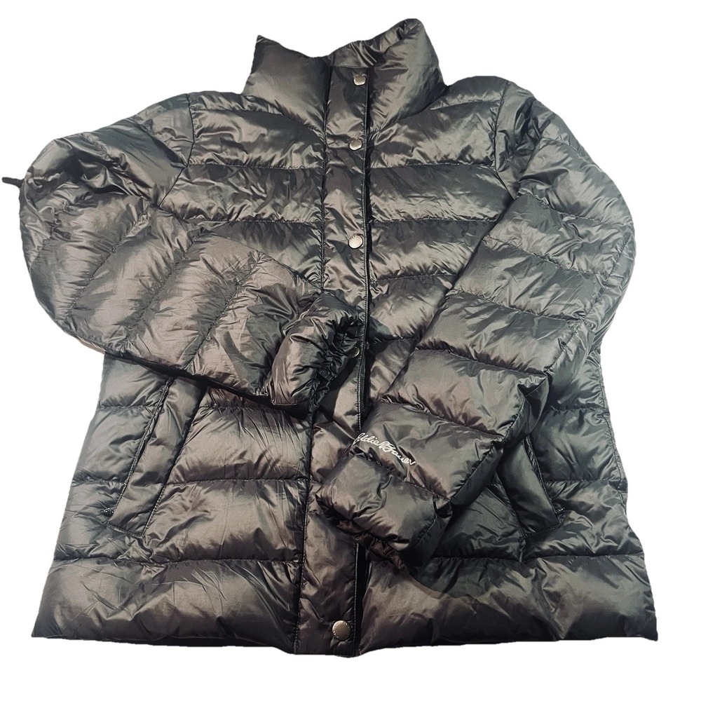 Eddie Bauer Women's Down Puffer Jacket Size‎ Small Black EUC